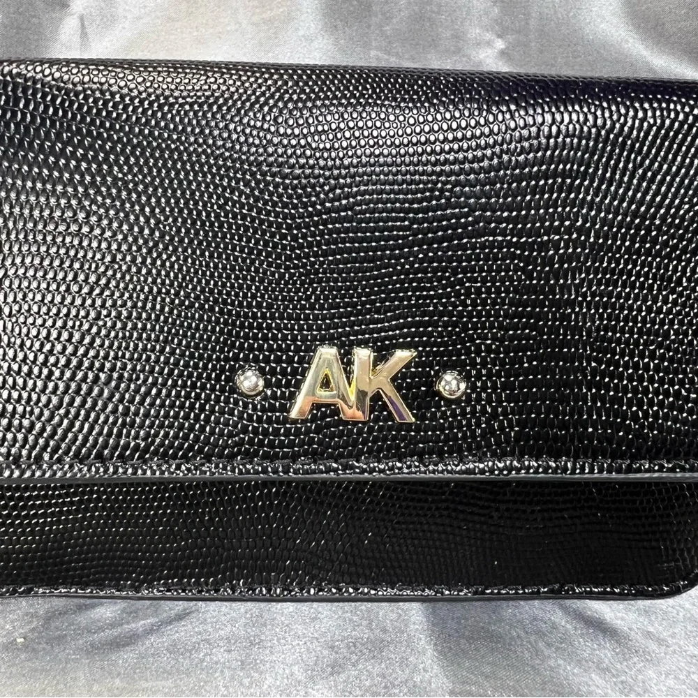 Anne Klein Crossbody Mini Bag Wallet‎ on a Chain IPhone Compartment Formal Black